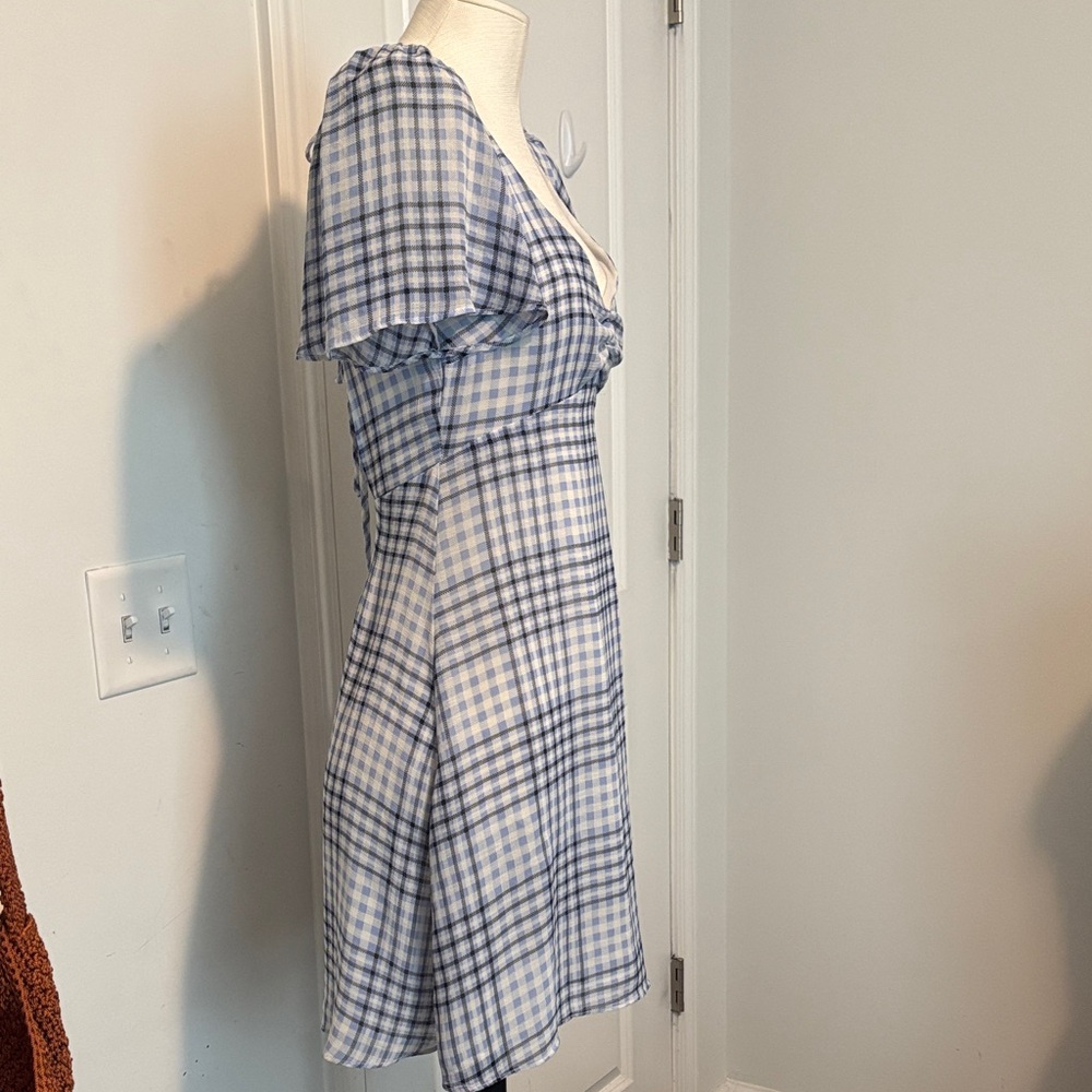 Urban Outfitters Blue Checkered Mini Dress - Picture 3 of 5